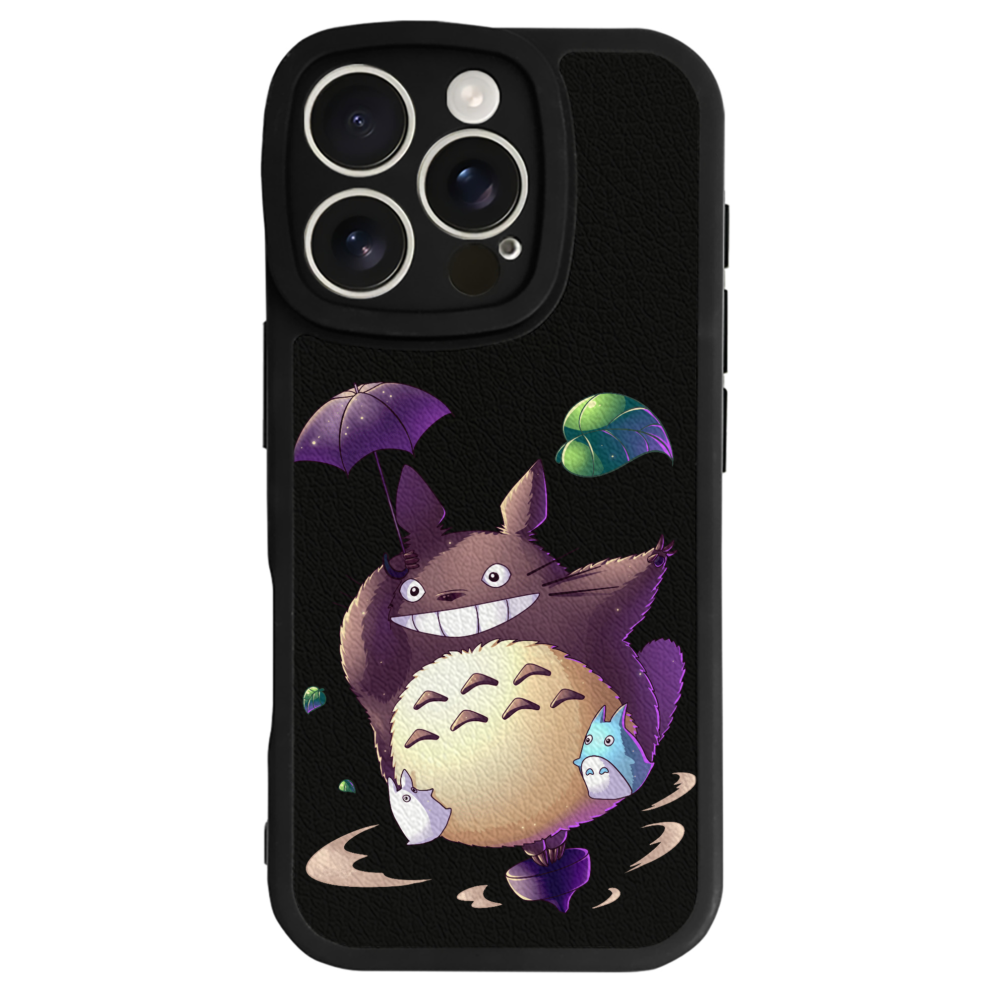 （画像用） となりのトトロ 草壁メイ 草壁サツキ My Neighbor Totoro Satsuki Kusakabe Mei Kusakabe 【iPhone 16シリーズ対応】シリコンスマホケース（レザー調） 材質：シリコン